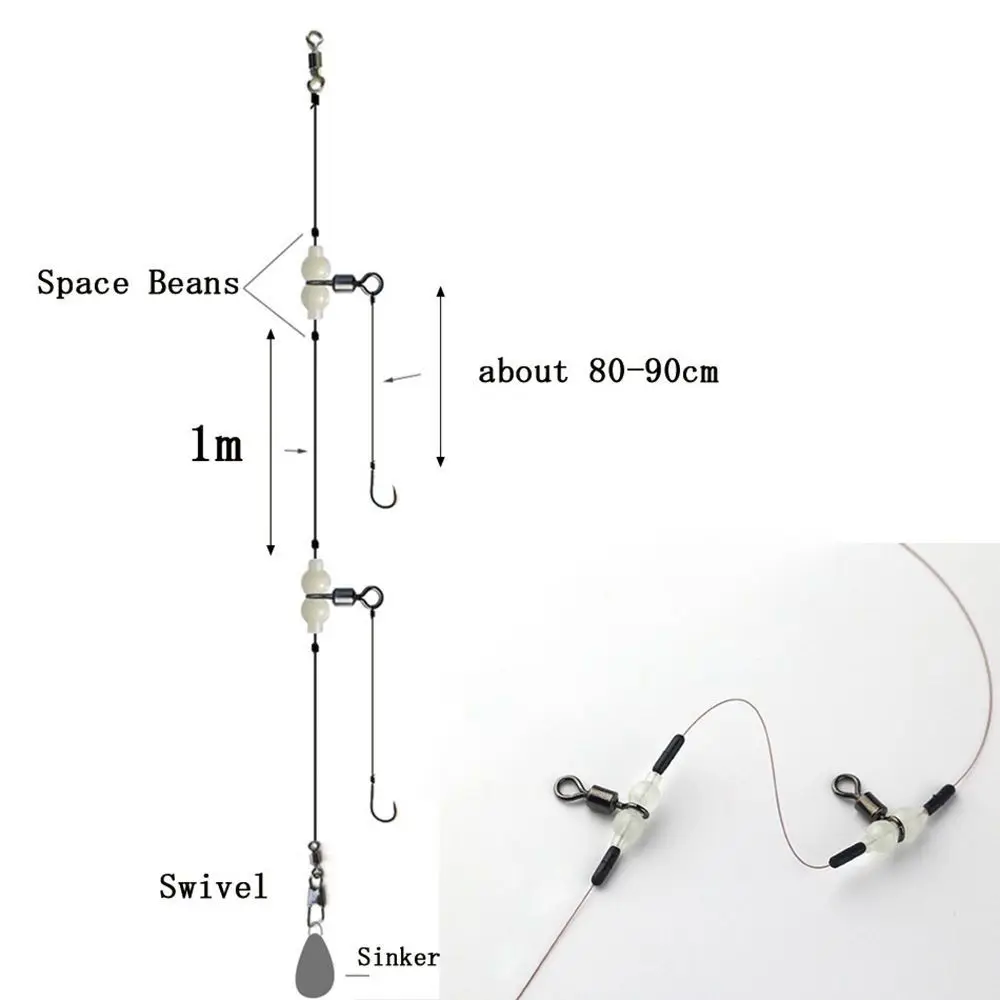 Aparejos conectores luminosos de pesca, aparejos giratorios, alta calidad, 3 vías, 20 unids/lote por bolsa