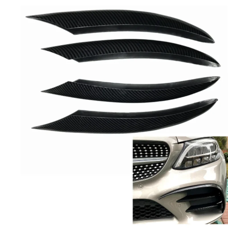 

For Mercedes Benz A Class2018-2021 Front Bumper Side Air Vent Grille Trim Fog Light Intake Hood Frame Cover Brow