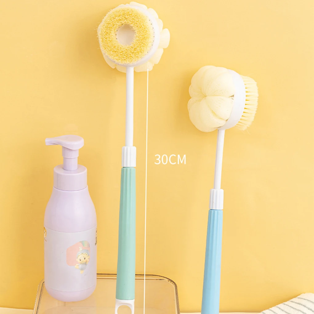 Convenient To Storage Adjustable Shower Brush For Bath Routine Soft And Comfortable Body Brush Set AssortedColor