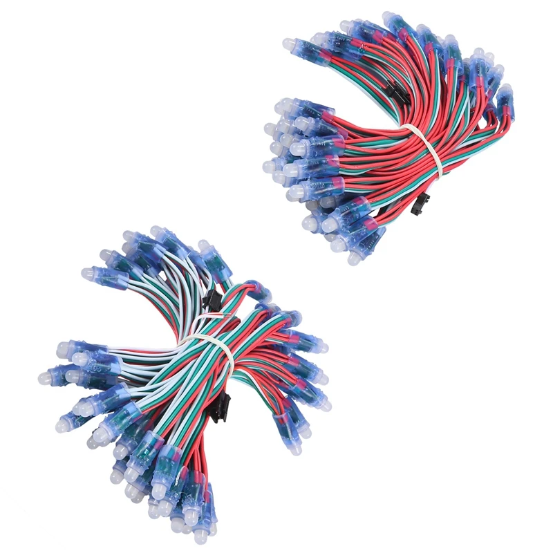 

100 шт./лот 12 мм WS2811 2811 IC RGB светодиодный модуль пикселей гирлянда IP68 5 В праздники/Рождество/фестиваль