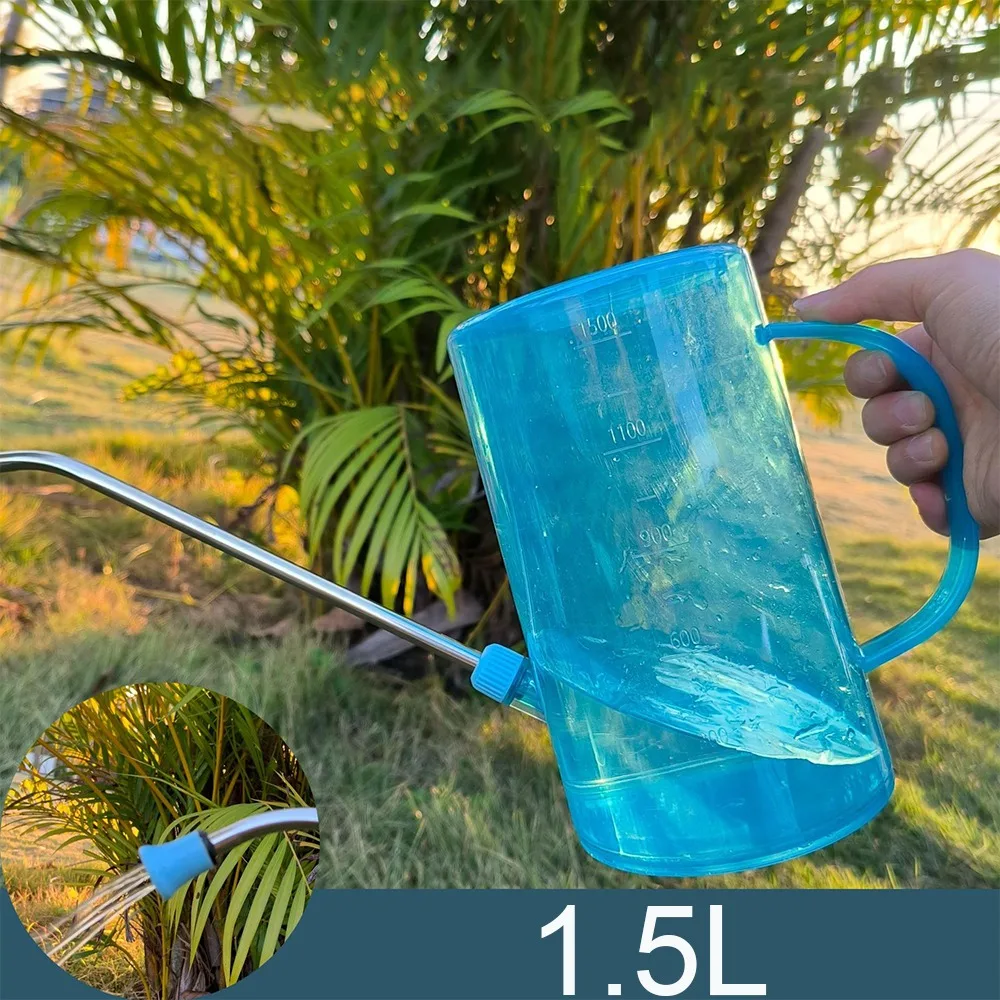 

Stainless steel Garden Watering Can 1.5L/2L With Tick mark Watering Bucket Long Nozzle Watering kettle
