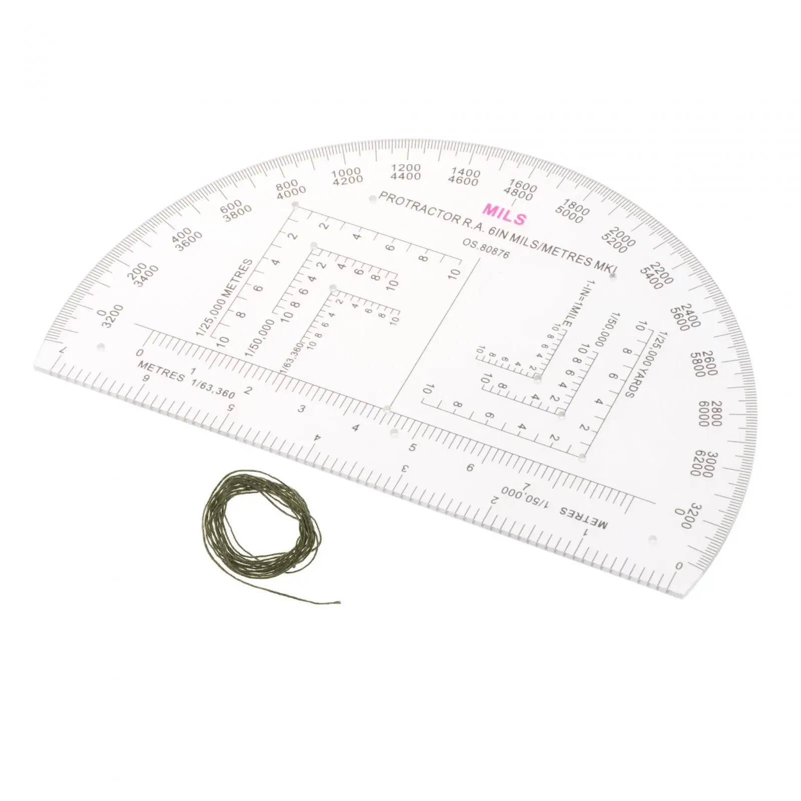 Land Navigation Protractor Drawing Ruler Professional Coordinate Grid Reader for