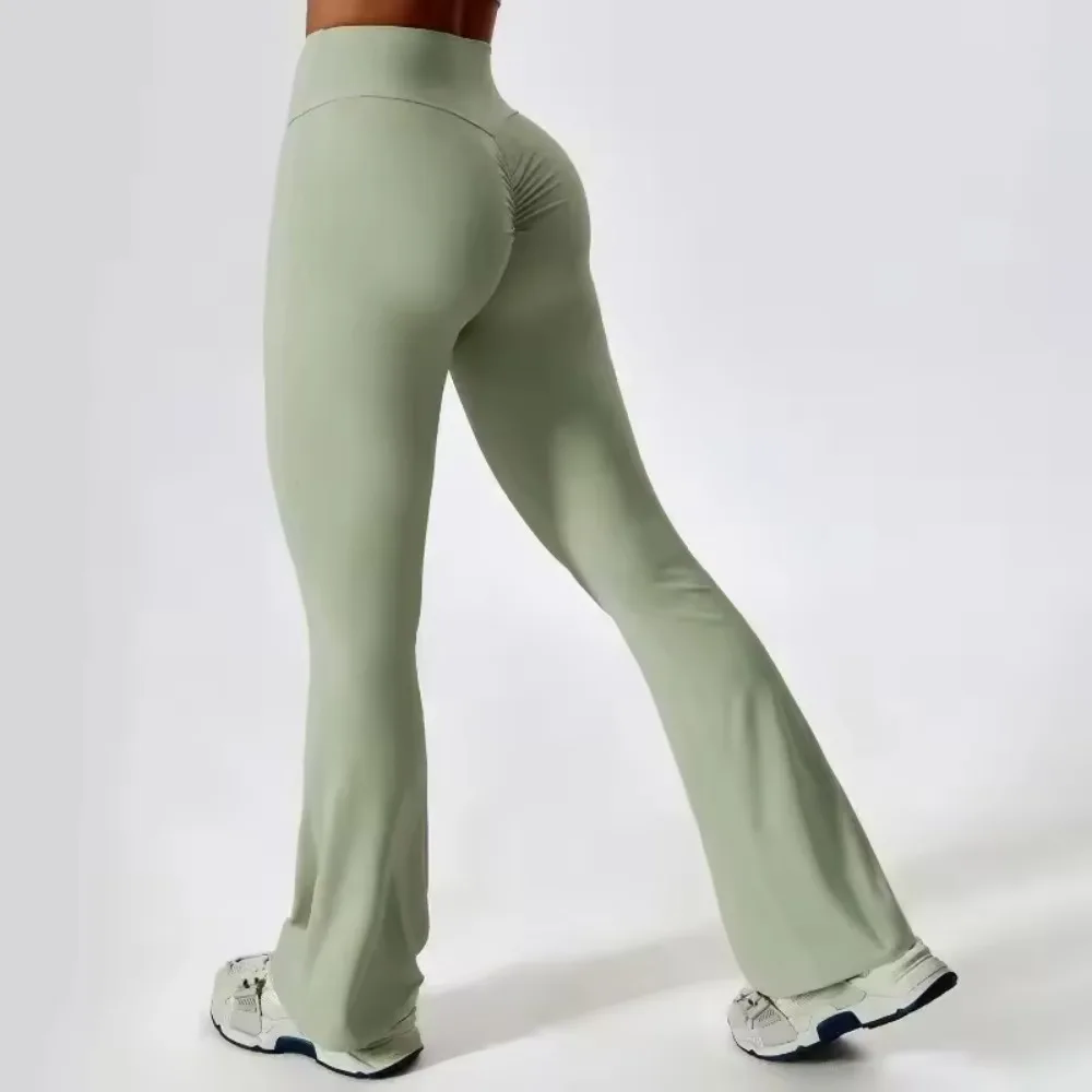 Workout Flare Leggings Yoga Pants Women Bell-bottoms Yoga Trousers High Waist Fitness Pants Stretch Gym Sports Dance Trousers