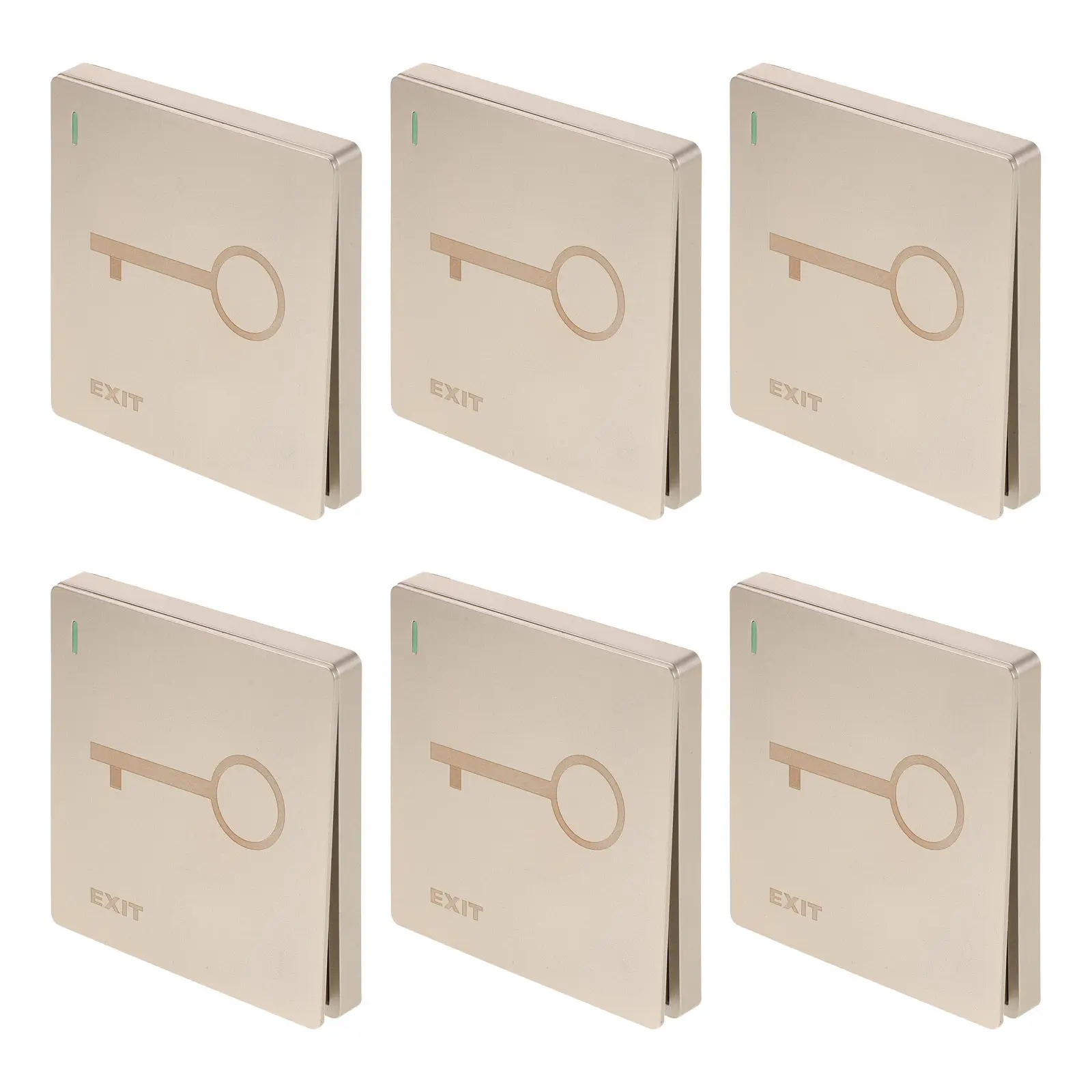 

6Pcs Push to Exit Button Automatic Reset Door Release Switch 86 Type Wall Mount Exit Control Button for Office School Home