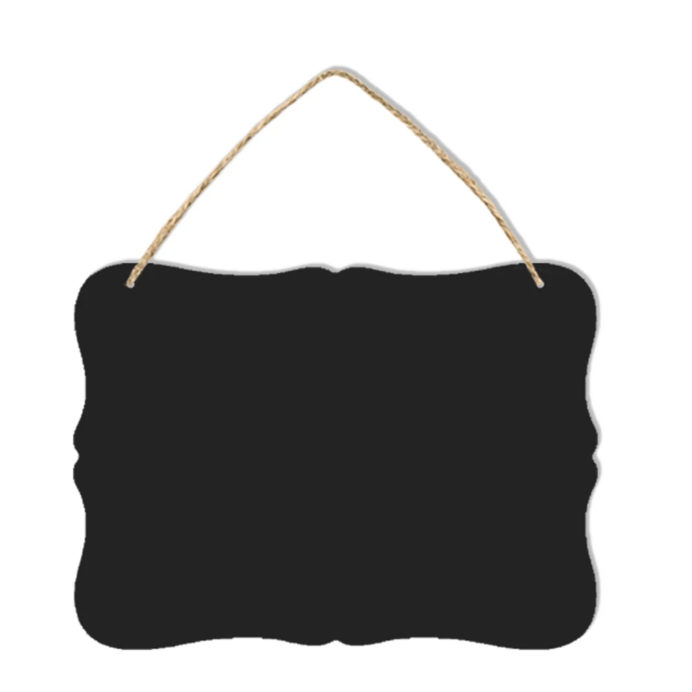 

Chalkboard Sign Double Sided Erasable Message Hanging Blackboard Wall Decor Display Board For Reception Table With Hemp