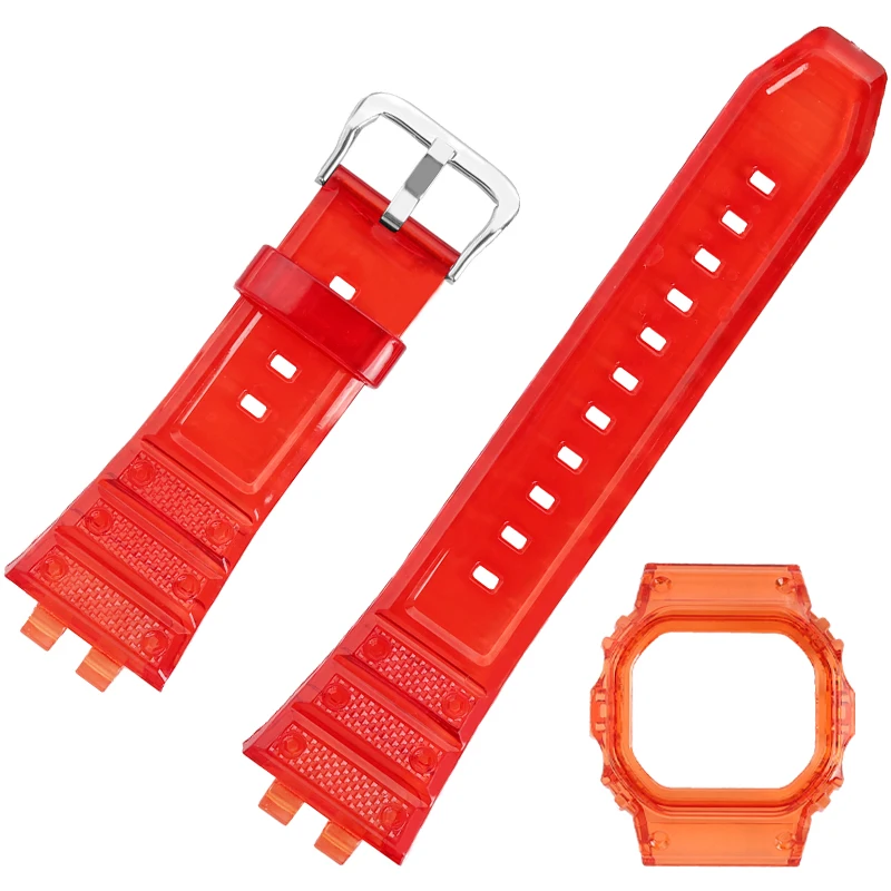 طقم حافظة بحزام سيليكون شفاف ، إطار ساعة ، طقم Mod ، ، 35th مناسب للذكرى السنوية Casio ، من B5000