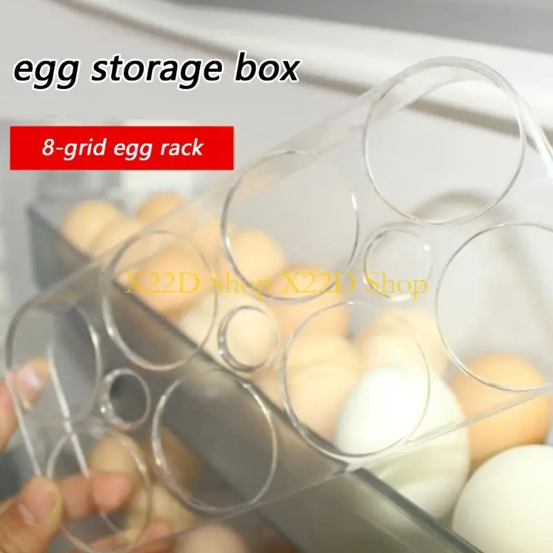X22D Stackable Refrigerator Eggs Container with Transparent Cover And Practical Build