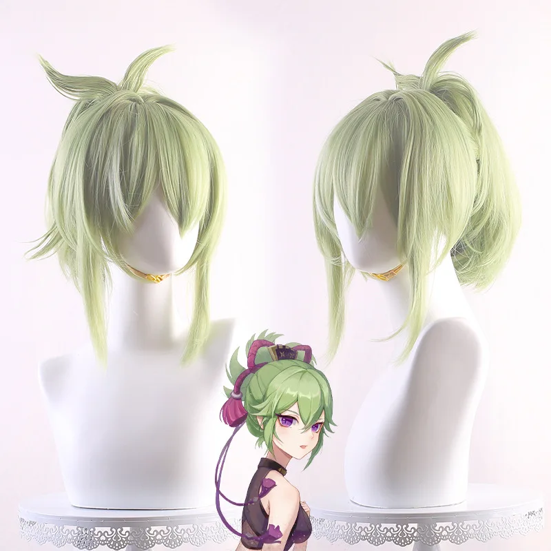 

Парик Куки Шинобу Genshin Impact Inazuma City Tiger Mouth Tail Bun Аниме Парик Куки Шинобу Персонаж Косплей Парик