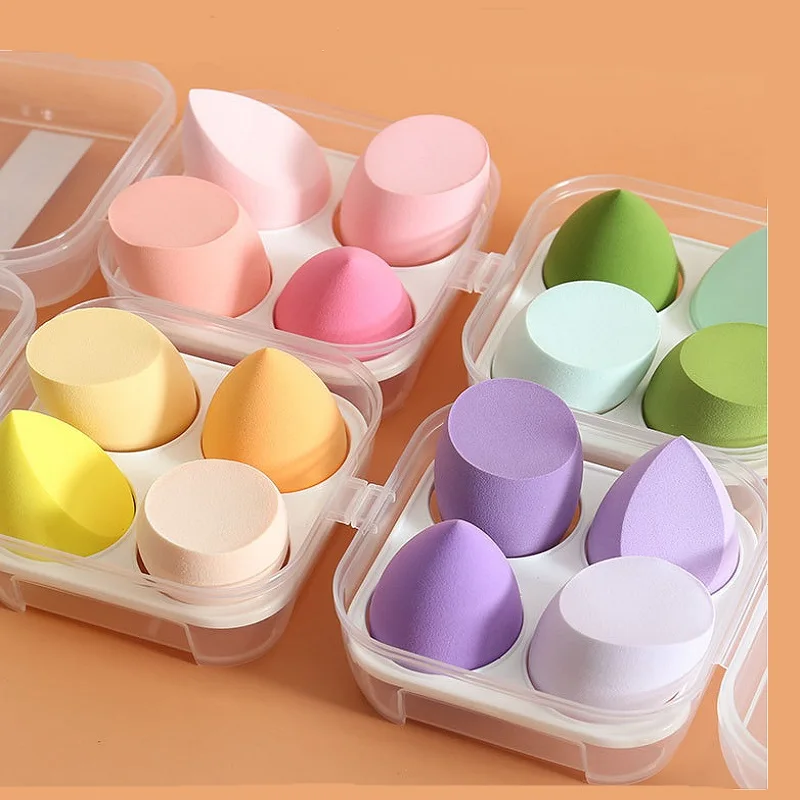 4pcs Makeup Sponge Blender Beauty Egg Cosmetic Puff Soft Foundation Sponges Powder Puff Women Make Up Accessories Beauty Tools