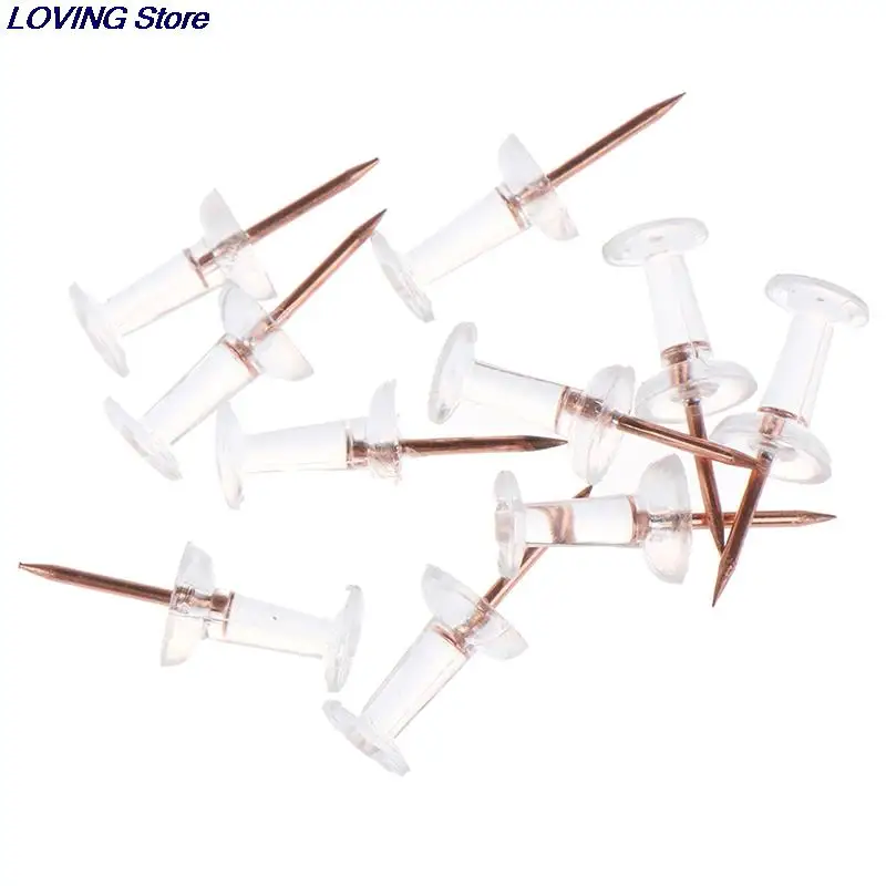 Imagem -04 - Thumb Thumbtack Board Pins Transparente Rose Gold Push Pins Desenho Foto Studs Parede Escritório Material Escolar 100 Pcs