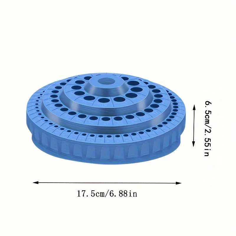 Rotatable Parts Box, Storage Accessories Tool Rack Box 1pc Hardened Drill Bit Storage Box, Tap Milling Cutter Grinding Head,
