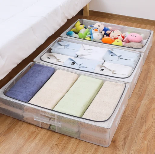 

Clear folding box storing clothes household items storing box