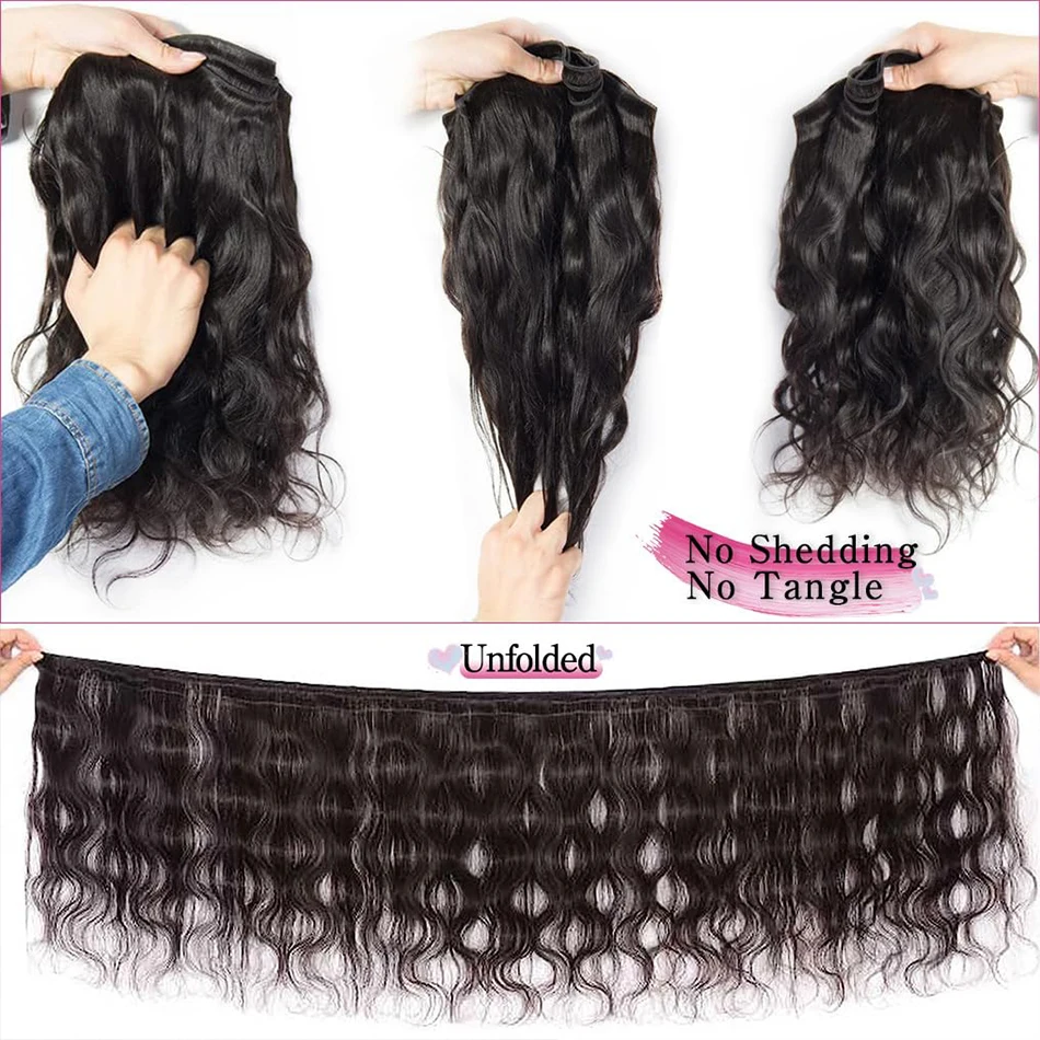 Body Wave Bundles Human Hair Extensions Brazilian Bundles Human Hair 1/3 Pcs 30 Inch Natural Raw Hair Bundles Fast Shipping