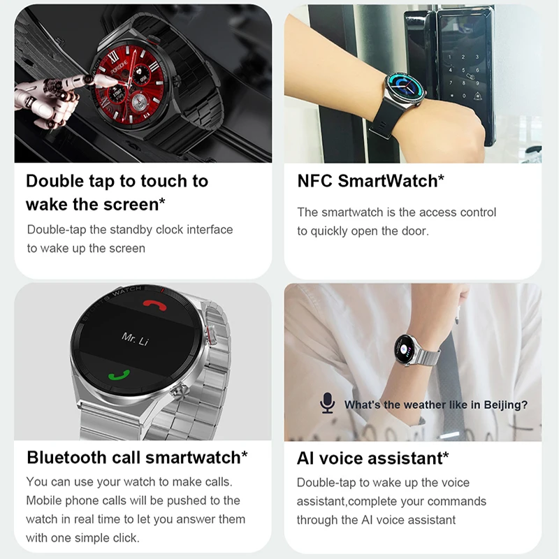 Reloj inteligente DT3 Mate para hombre, pulsera deportiva resistente al agua con llamadas, GPS, Bluetooth, NFC, 1,5x454, 454 pulgadas, para Xiaomi, Huawei 2023