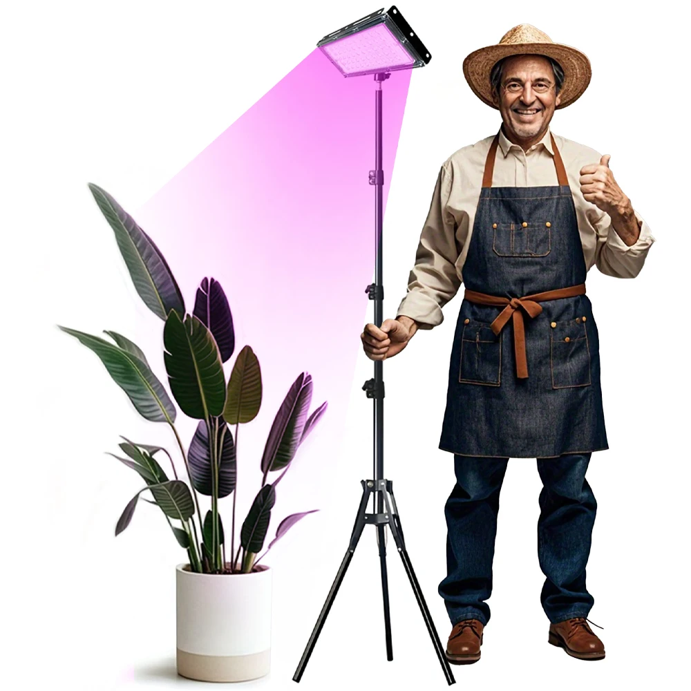 Grow Light for Indoor Plants with Auto Timer & Adjustable Tripod Stand, Red Blue LED Full Spectrum Plant Lamps for Plant Growing