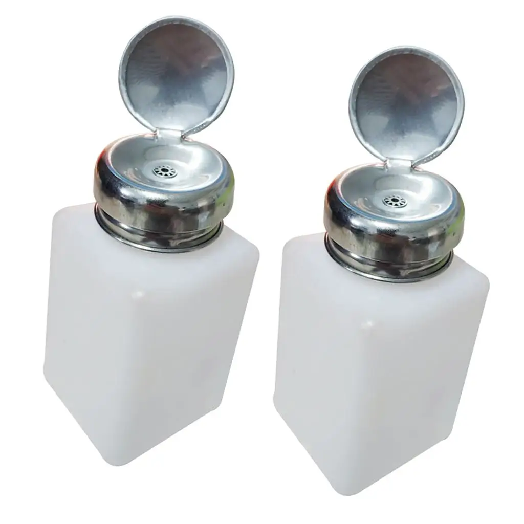 زجاجة ضغط فارغة لمزيل طلاء الأظافر زجاجة ضخ الكحول مسمار الفن احباط هلام ملصق موزع 200 مللي مانعة للتسرب #1