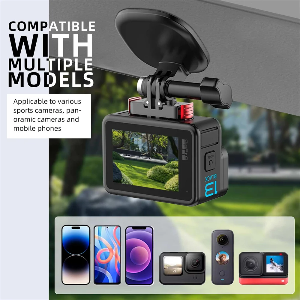 Mocny Magnetyczny Uchwyt na Klatkę Piersiową Szybkozłączka Pasek na Szyję Mocowanie Vlog Video POV Selfie Holder do GoPro Insta360 Akcesoria do Kamer — zdjęcie produktu 6
