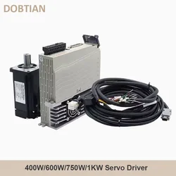 400W 600W 750W 1000W 1.3N 1.9N 220V Servo Motor Kit With Magnetic 17bit Absolute Encoder + T3D 15A Driver For CNC Engraver