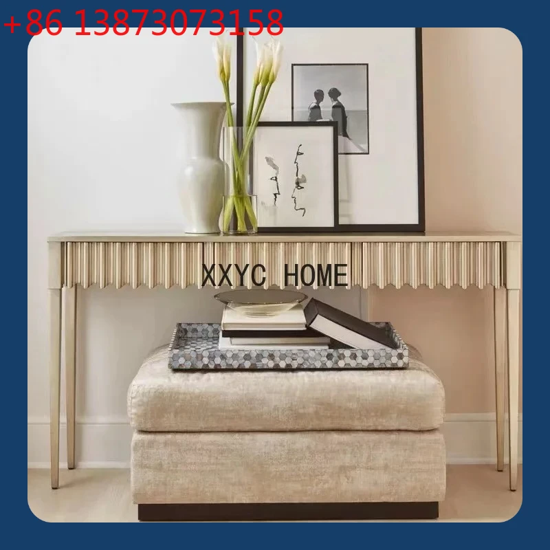 

American retro solid wood simple side cabinet