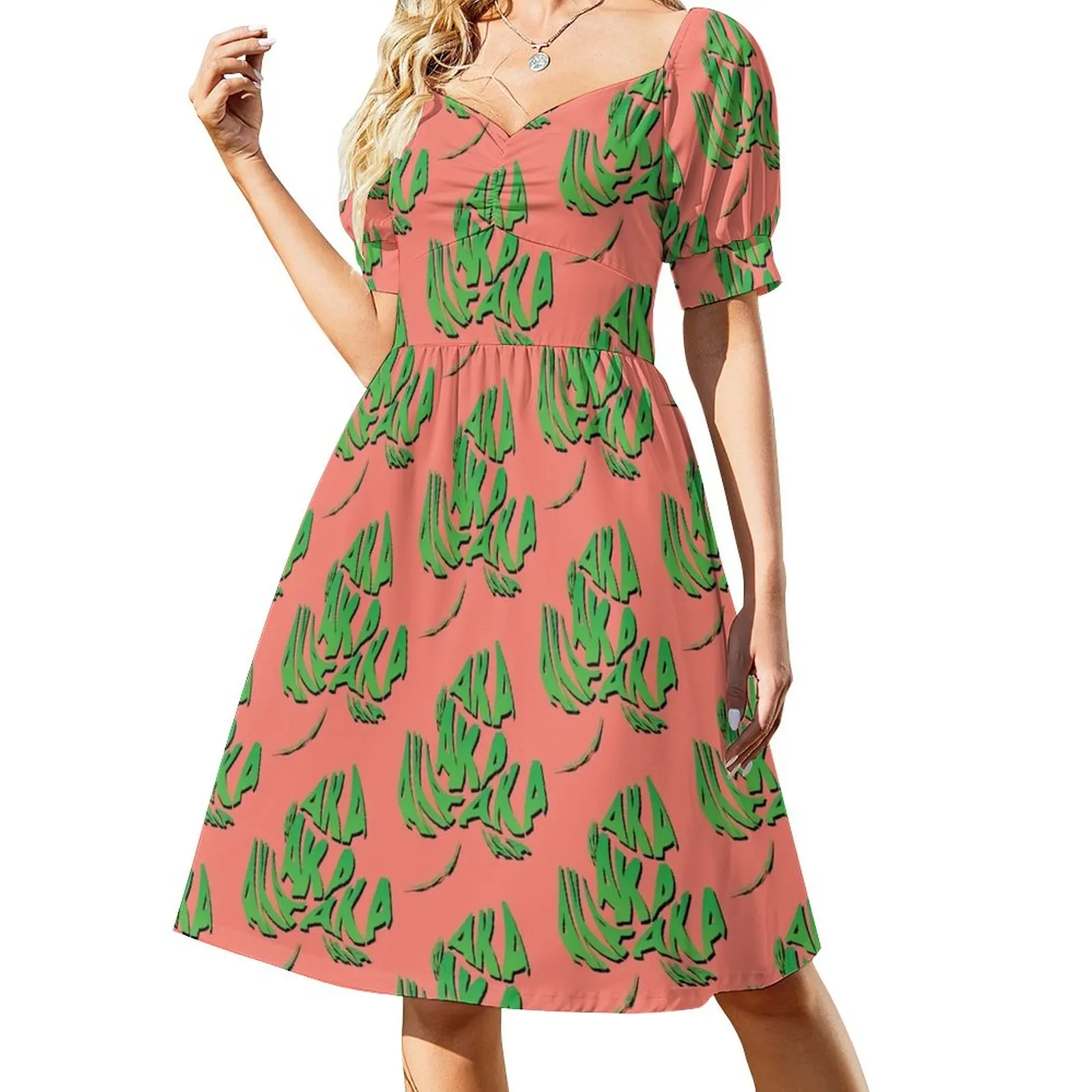 

AKA Ivy Leaf Logo Dress Summer women's clothing birthday dress for women womens dress