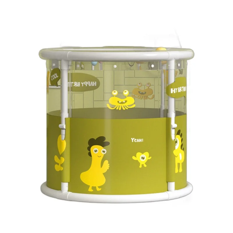 Baby Swimming Bucket, Installation Free Foldable Indoor Transparent Bath Bucket for Household Use