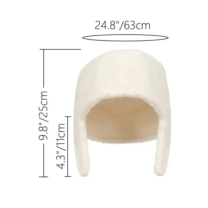 

RT01 WENAM White Fleece Ushanka Hat Fyodor Cosplay Hat Medieval Warm Hat Winter White Ear Protect Russian Winter Cycling Ski&Gf1