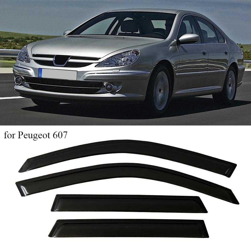 

Window Visor for Peugeot 607 1999 2000 2001 2002 2003 2004 2005 2006 2007 2008 2009 2010 Wind Deflectors Rain Guards Door Visor