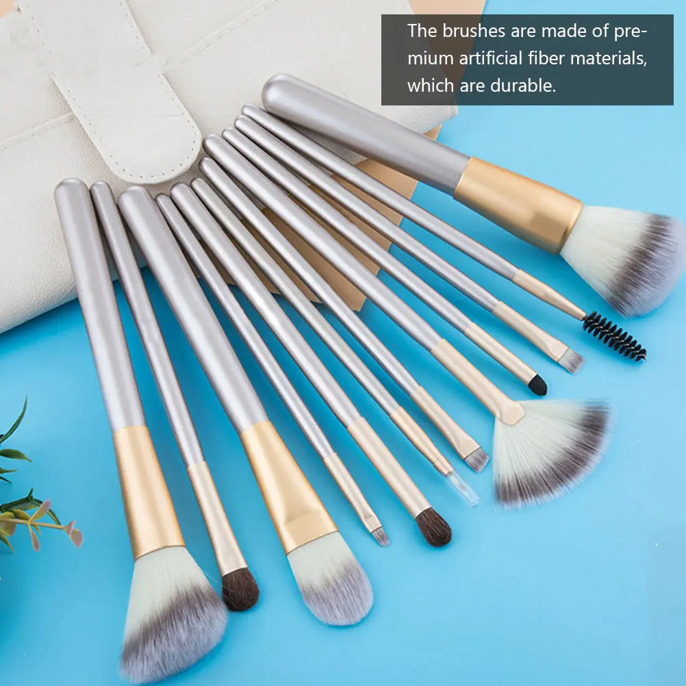 1 conjunto rímel sobrancelha escova kit de maquiagem arroz branco profissional náilon sobrancelha pente fundação pó blush escova