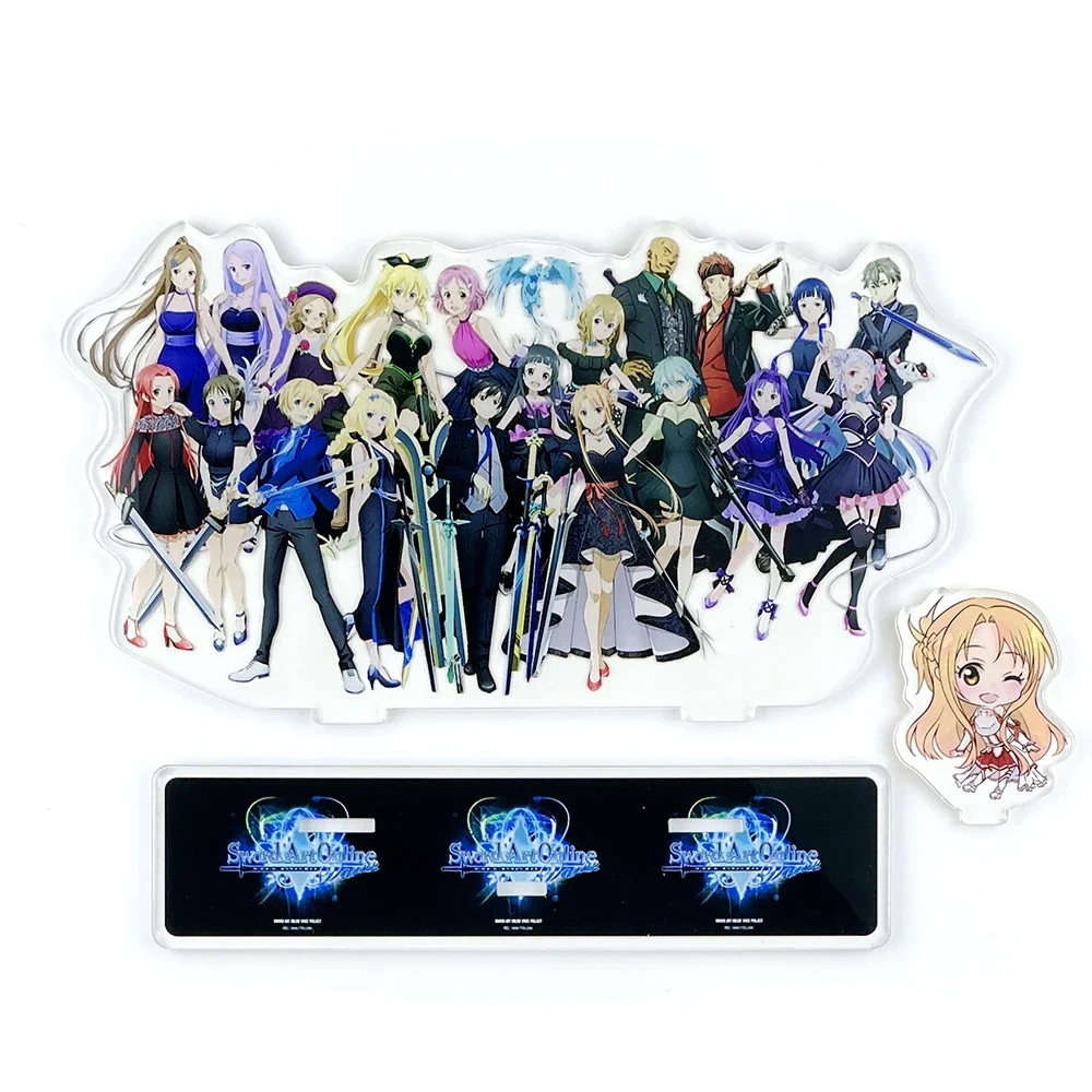 BIG SIZE Sword Art Online SAO group Kirito Asuna Yui Leafa Shino Eugeo  acrylic standee figurines desk decoration cake topper