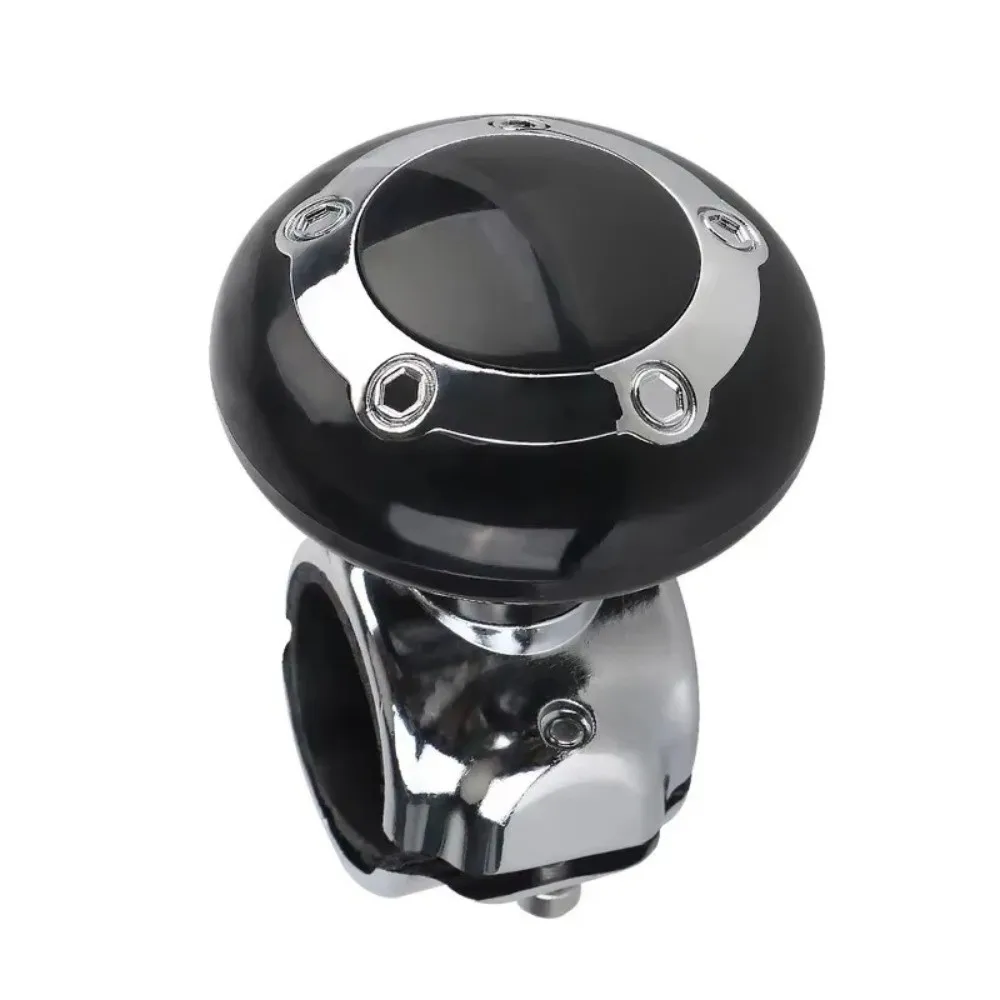 Universal Fit Car Steering Wheel Booster Ball Ball Grip Design Black Color Car Steering Wheel Adapter Rotating Function
