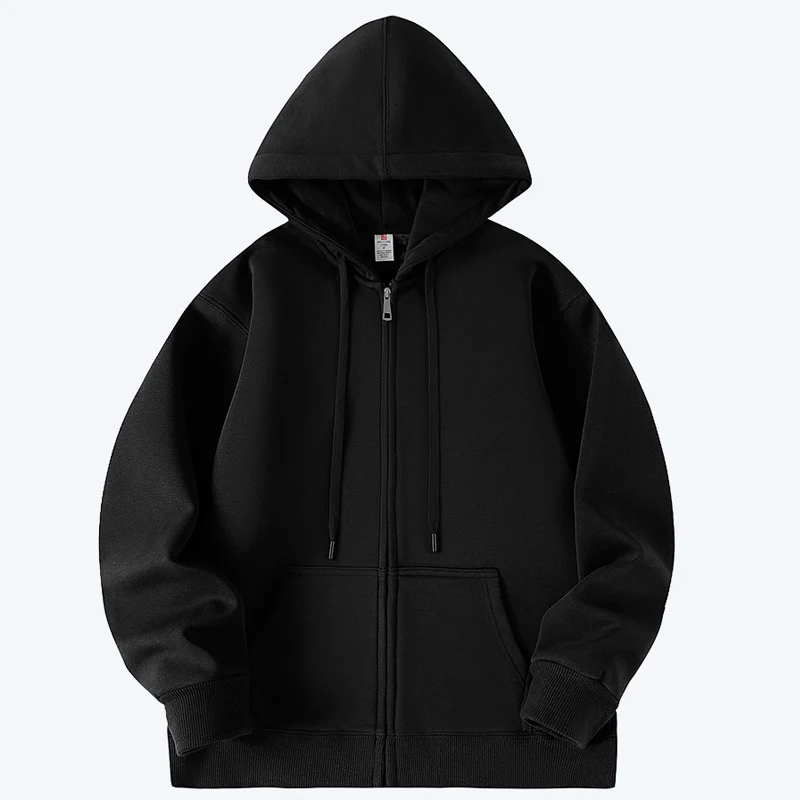 

Осенне-зимний однотонный флисовый кардиган с капюшоном, толстовка, мужская модная мужская спортивная теплая куртка, наряд для пар