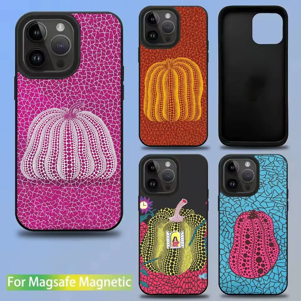 

Yayoi Kusama Pumpkin Phone Case For iPhone 16,15,14,13,12,11,Pro,Max,Plus,Mini,SE New Magsafe Magnetic Wireless Charging
