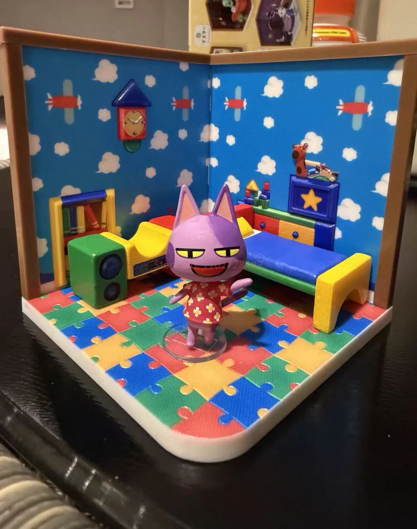 Genuine Re-Ment Animal Crossing Happy Room Blind Box Miniature Figure Collection Desktop Ornament Christmas Gifts Toys