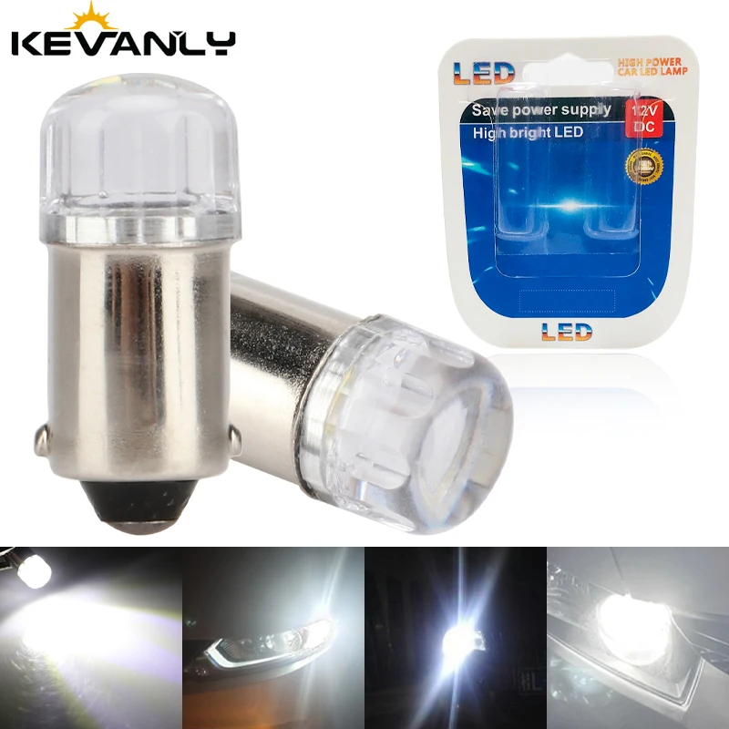

4/8PCS BA9S T4W Canbus LED Signal Lamp Bulbs 12V White Indicator Lights 2835 2SMD License Plate Light Luggage Compartment Lights