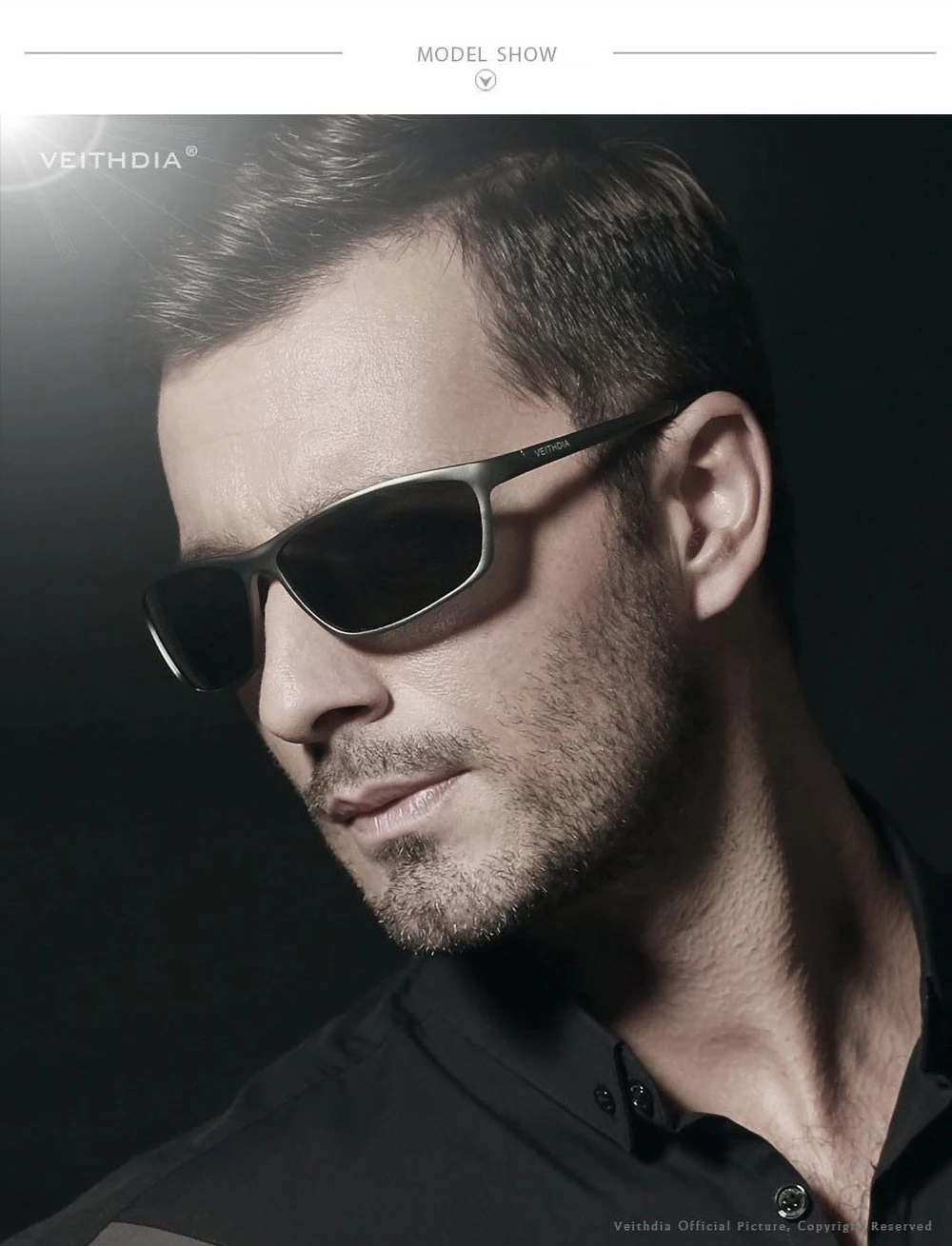VEITHDIA Sonnenbrille Aluminium Männer Polarisierte UV400 Objektiv Sport Outdoor Fahren Brillen Zubehör Radfahren Gläser Für Männliche 6520 – Detail 5