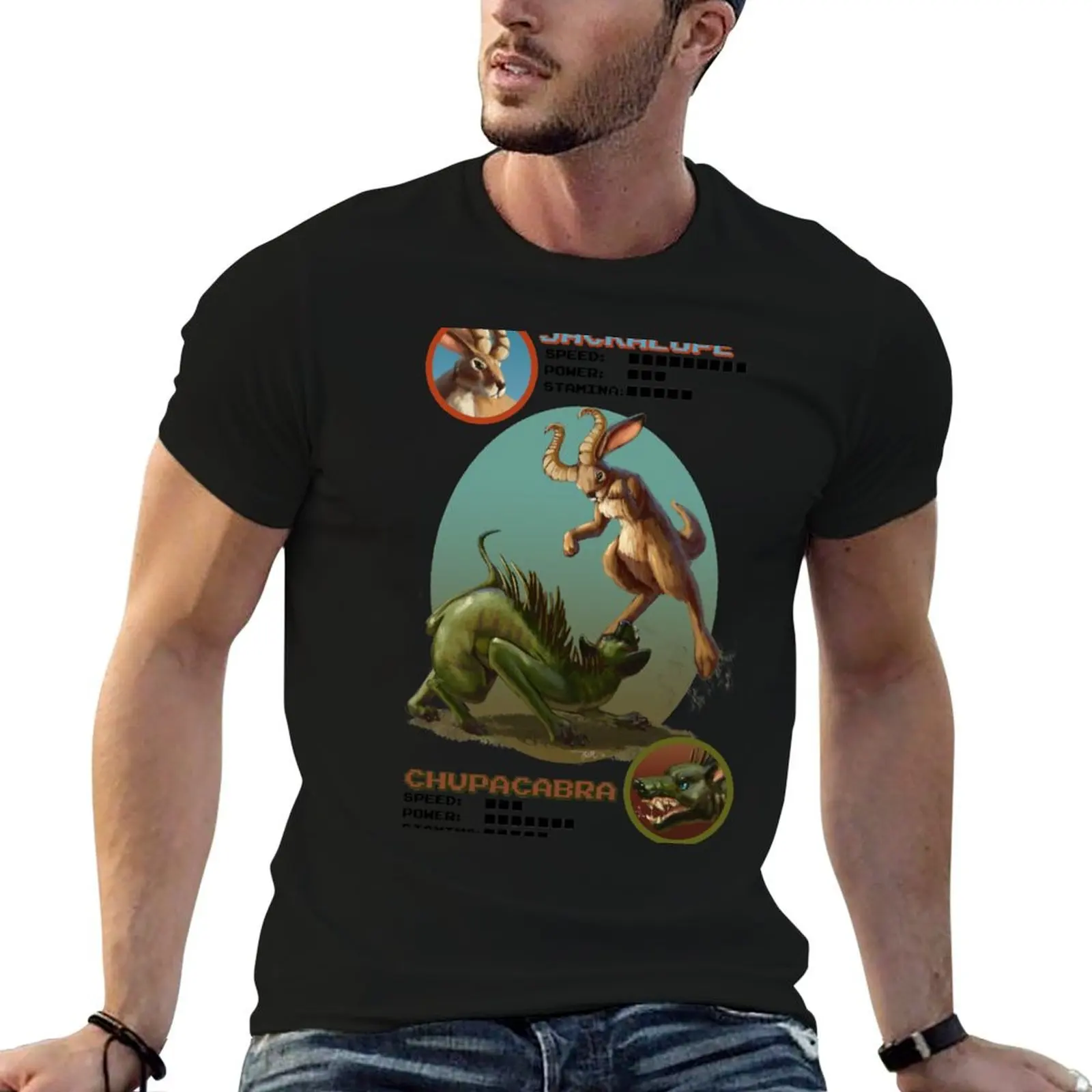 

Jackalope V. Chupacabra: The Cryptozoogeddon! T-Shirt cotton t shirt man man t shirt designer T-Shirt