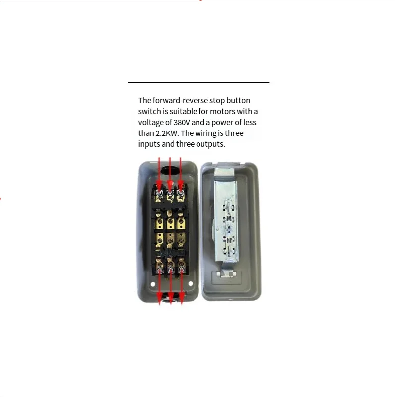HA2-315B reverse stop button switch 380V three-phase motor 2.2KW forward and reverse power buckle BS315
