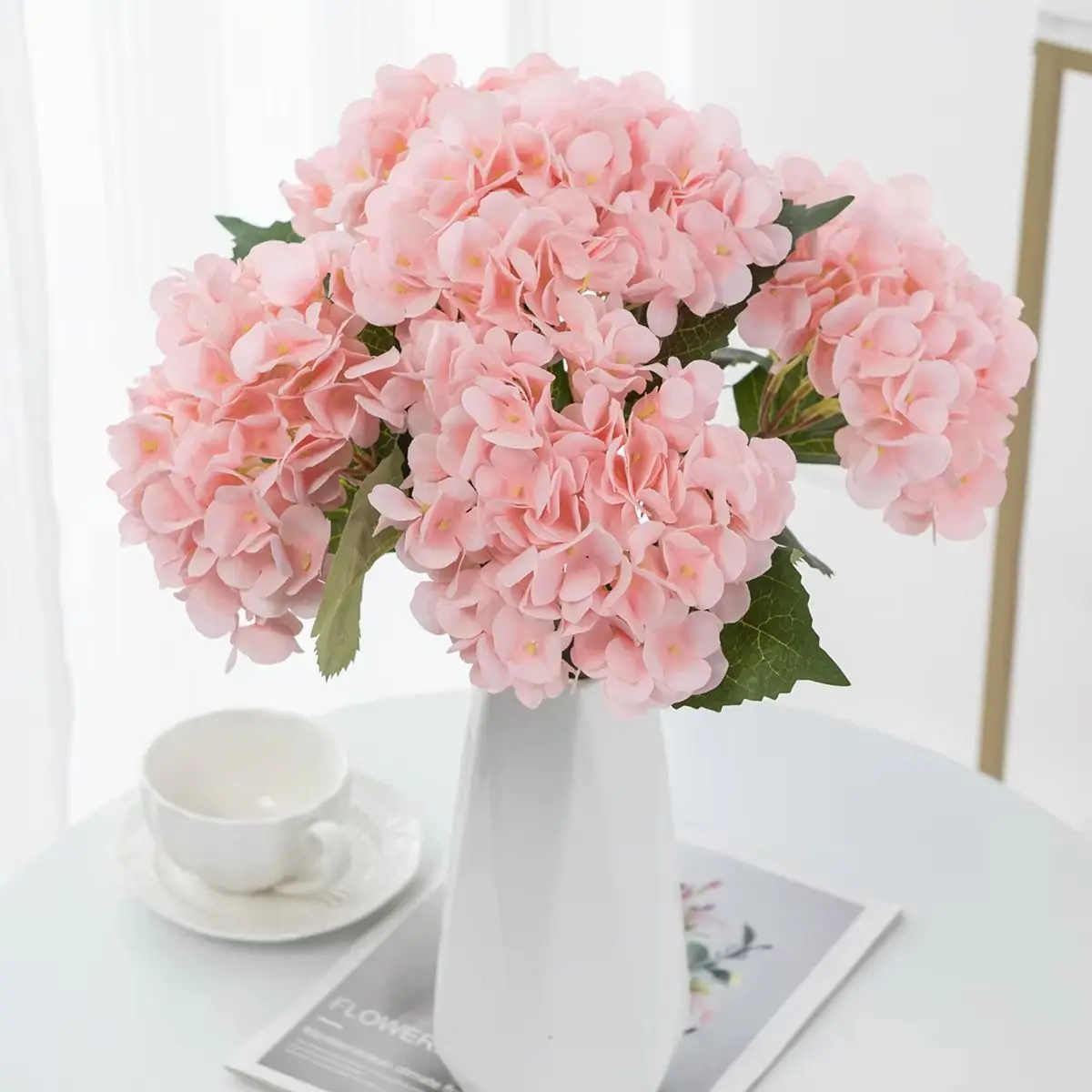 Künstliche Blumen Günstige bunte Seidenhortensien Brautsträuße Valentinstag Hochzeit Home Decor Zubehör für DIY Prop