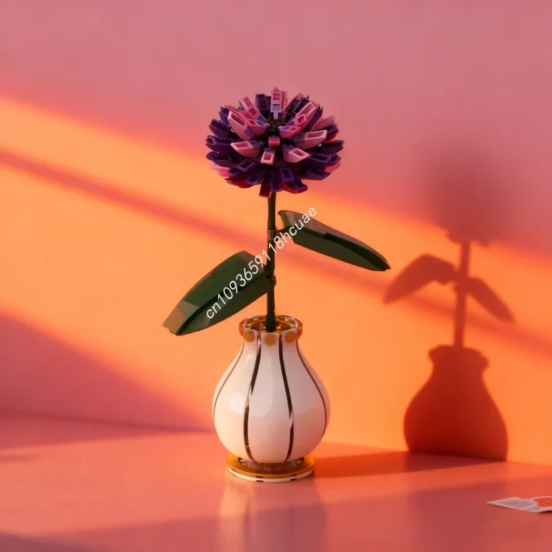 

175 шт. MOC Цветок Жерана со знаками, модель строительных блоков, строительный рождественский подарок, сборка игрушек «сделай сам», креативная идея, детский день рождения