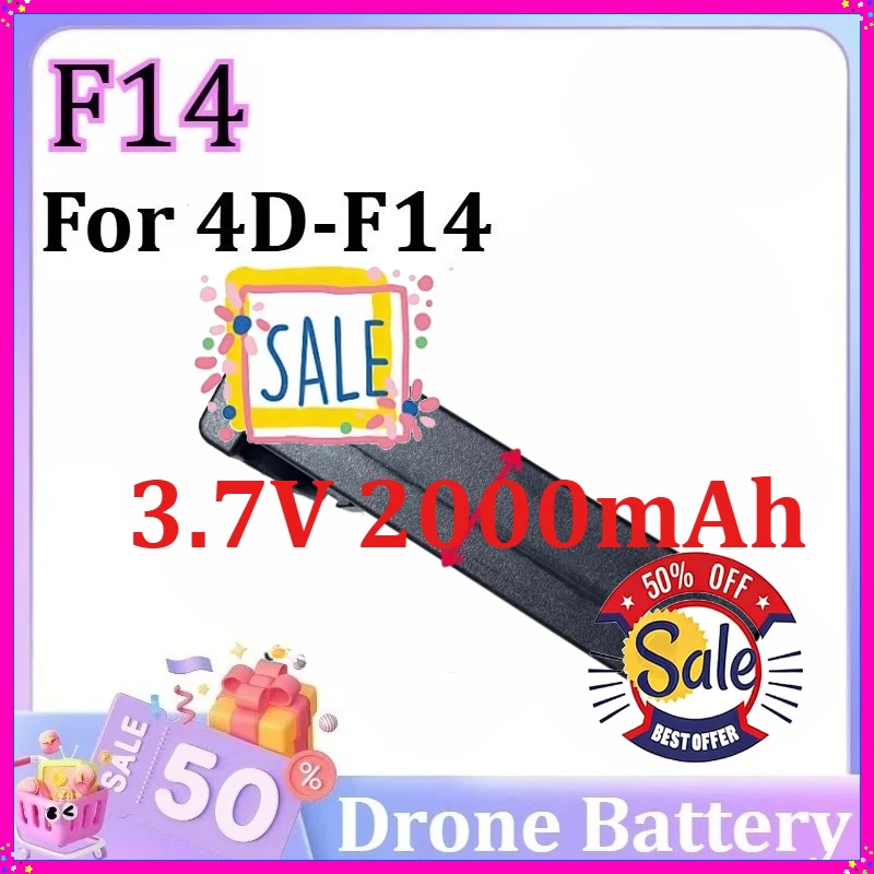 

F14 GPS Drone Accessories Propeller Maple Leaf 3.7V 2000mAh for 4D-F14 Drone Spare Parts 4DRC F14 Battery