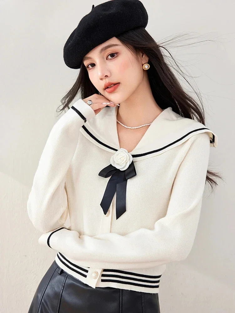 2025 New Sweater Women Vintage Loose Chic Korean Casual Long Sleeve Top Autumn Clothes For Women's Knitwear Cardigan