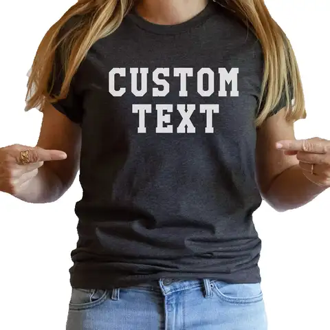 Camiseta de Moda Casual Personalizada Unissex 100% Algodão Camisa de Manga Curta com Design Gráfico Impresso
