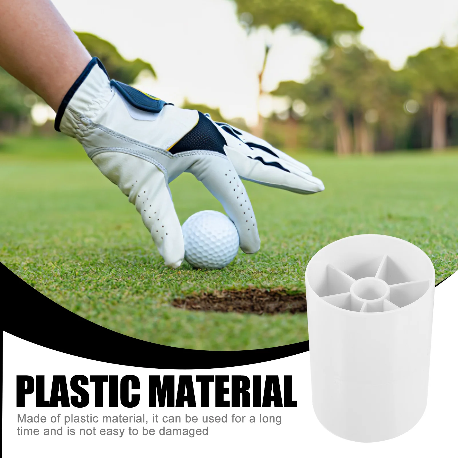 كوب وضع ثقب الجولف، أداة تدريب لمعدات الجولف البلاستيكية عالية الجودة، كوب بديل لثقب الجولف باللون الأخضر #3