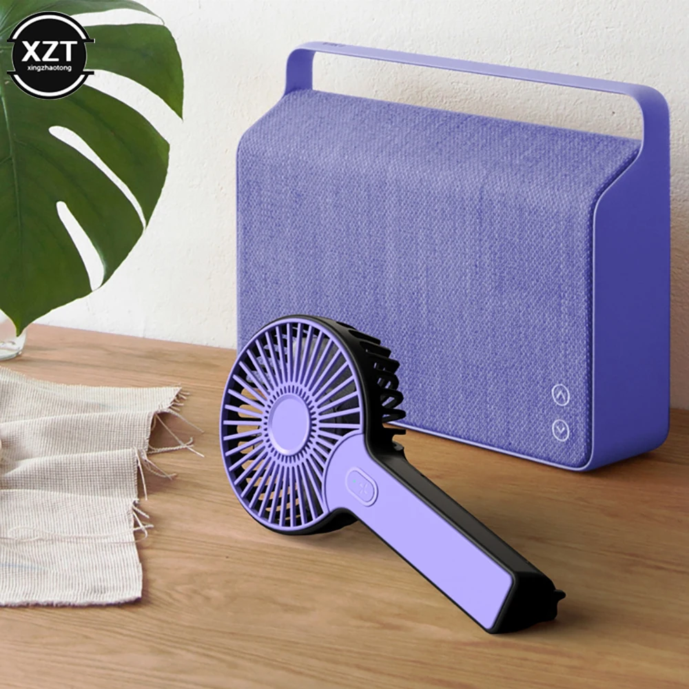 Outdoor Portable Mini Electric Hand Fan USB Rechargeable 2000mAh Battery Powered Wireless Air Cooling Handheld Fan Ventilator