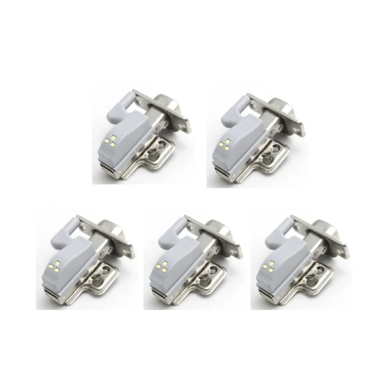 1/5pcs LED Under Cabinet Light Inner Hinge Lamp No Battery Wardrobe Cupboard Sensor Lights Bedroom Kitchen Closet Night Lamp