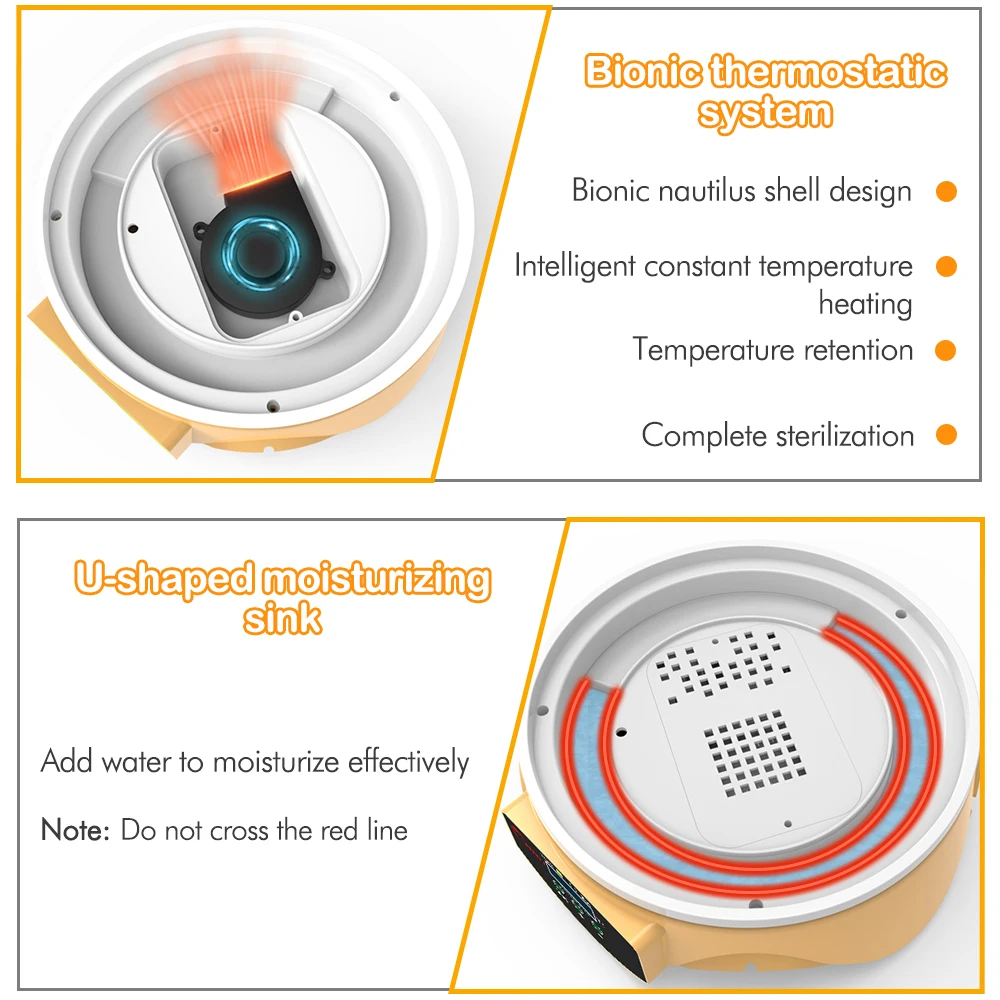 7 Eggs Automatic Egg Incubator Brooder 110/220V Poultry Incubator with Digital Intelligent Temperature Control Heating Equipment