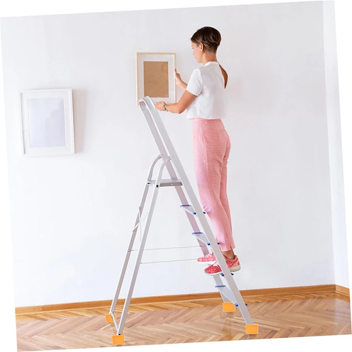 A83Z 4pcs Non-Slip Ladder Leg Caps Ladder Extension Feet Pads Leveling Feet for Attic Stairs Heavy Duty Rubber Covers