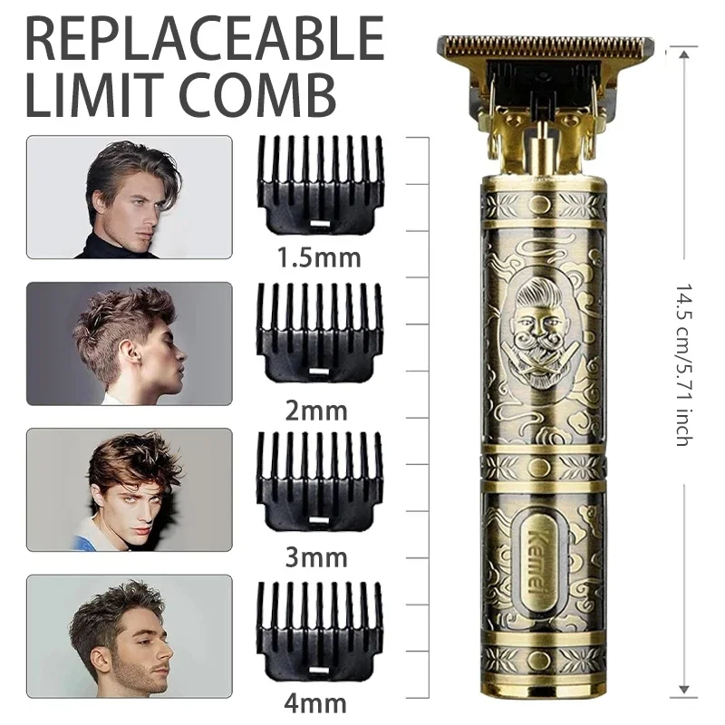 Kemei KM-PG1990A KM-T9 KM-2024 Professional Men's Barber Set Men's
