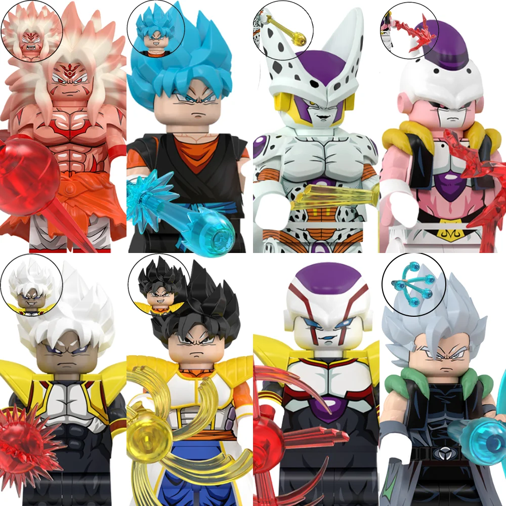 

8PCS Dragon Ball Cartoon Anime Figures Dolls Action Figures Battle Damage Puzzle Model Collection Accessories Ornament Toy Gifts