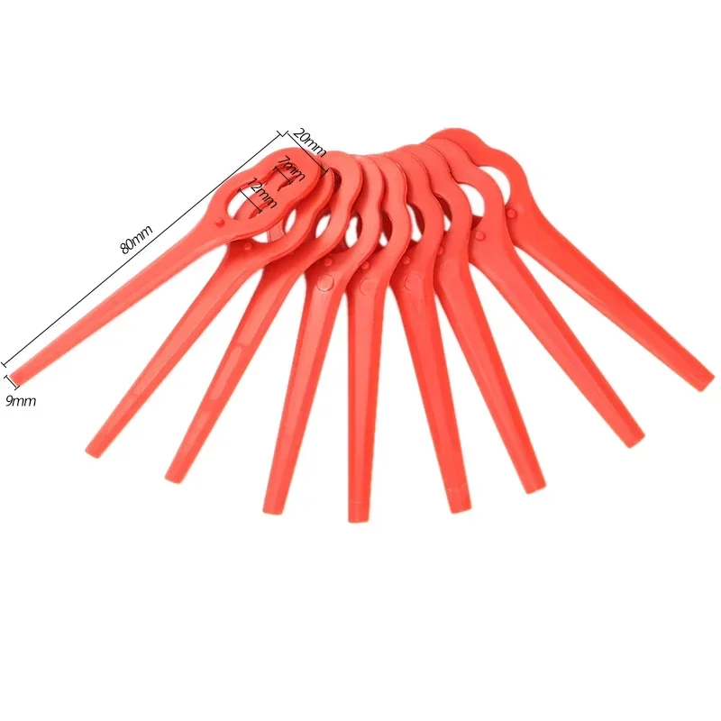 ABS plástico lâmina pingentes para aparador de grama sem fio, jardim Timmer ferramenta peças, balanço, 30-50pcs por lote